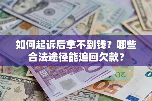 武汉如何起诉后拿不到钱？哪些合法途径能追回欠款？