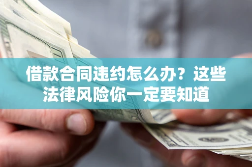 武汉借款合同违约怎么办？这些法律风险你一定要知道
