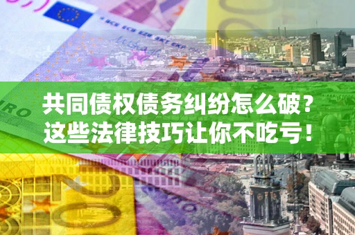 武汉共同债权债务纠纷怎么破？这些法律技巧让你不吃亏！