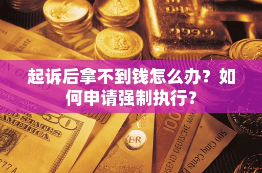 武汉起诉后拿不到钱怎么办？如何申请强制执行？