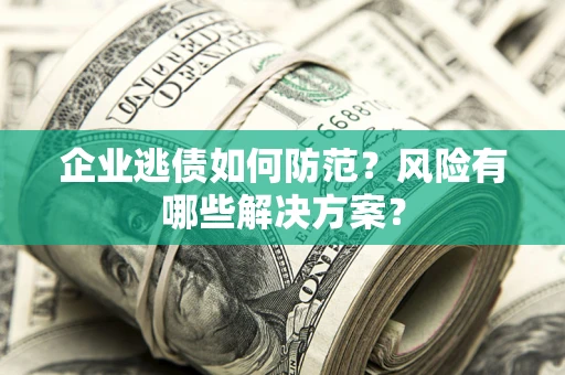 武汉企业逃债如何防范？风险有哪些解决方案？