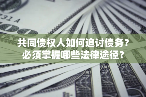 武汉共同债权人如何追讨债务？必须掌握哪些法律途径？