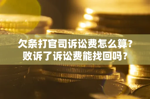 武汉欠条打官司诉讼费怎么算？败诉了诉讼费能找回吗？