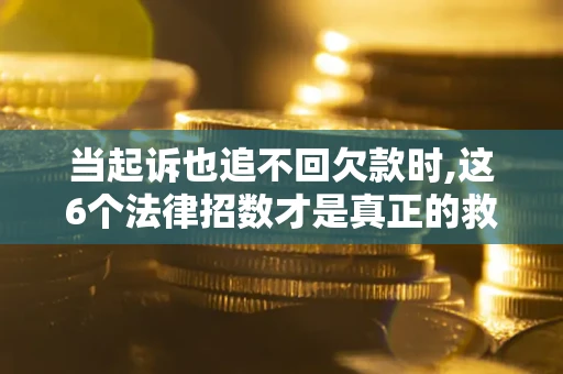 武汉当起诉也追不回欠款时,这6个法律招数才是真正的救命稻草